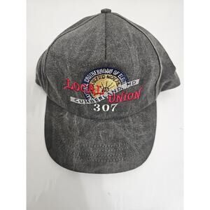 VINTAGE Local Union Brotherhood Of Elect Cumberland, MD 307 GRAY HAT Embroidered